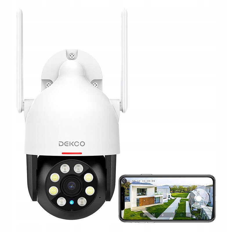 Dekco DC5L Venkovní Ip Wifi Kamera 2K Qhd 166° Siréna Smart Mikrofon