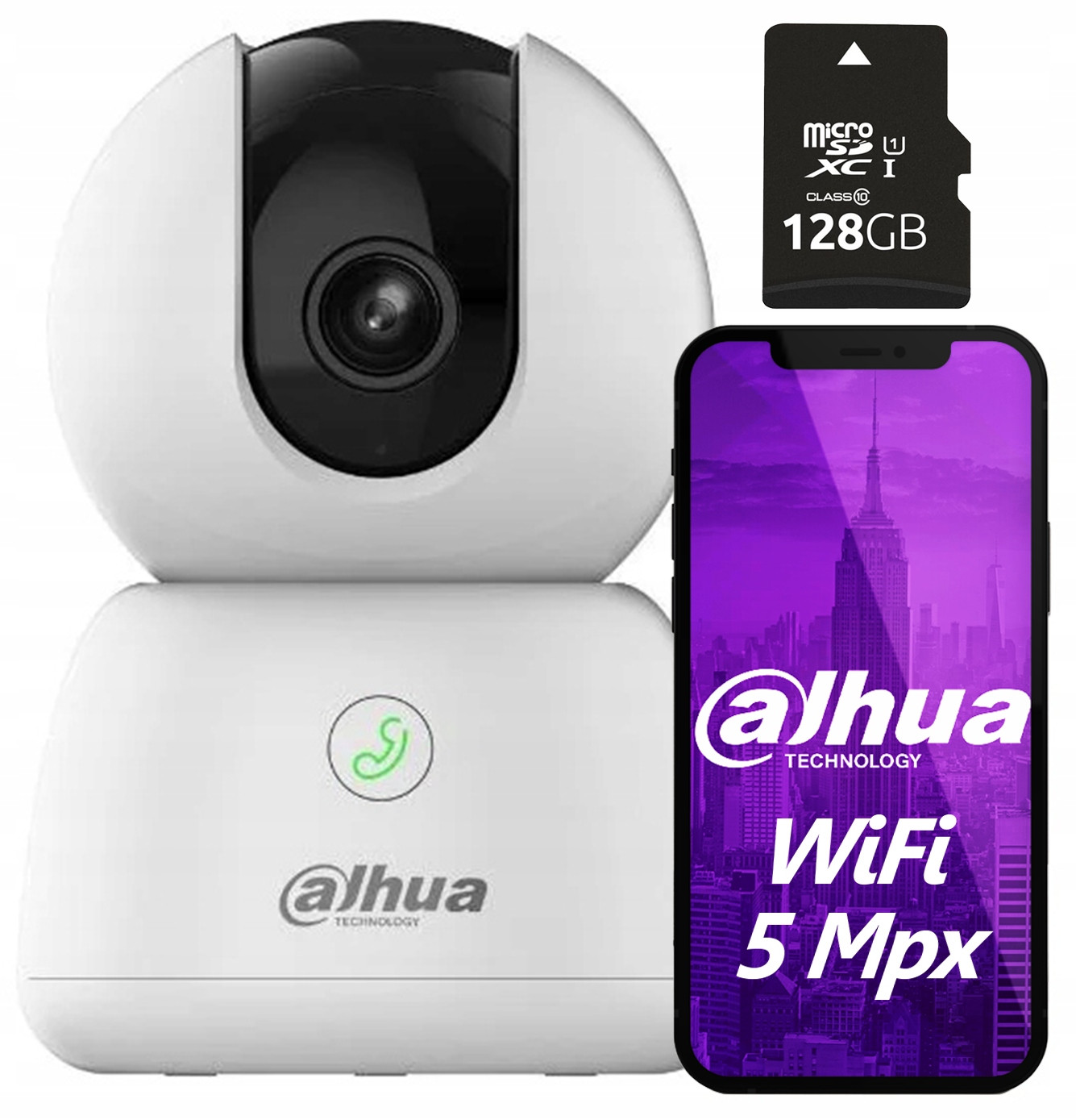 5MPx WiFi kamera Dahua H5B Hero Otočná Chůvička Mikrofon Reproduktor Sd 128GB