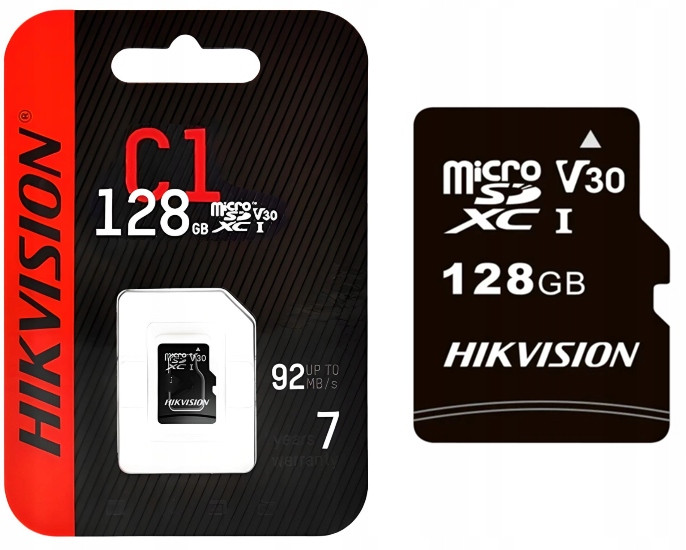 microSD karta HS-TF-C1 128G Hikvision pro monitorovací kamery fotoaparátu Sdxc