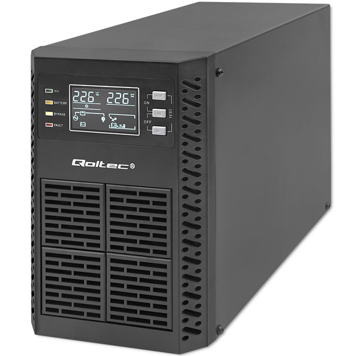 Qoltec Záložní zdroj Ups 1kVA 1000W Power Factor 1.0 LCD Epo Usb