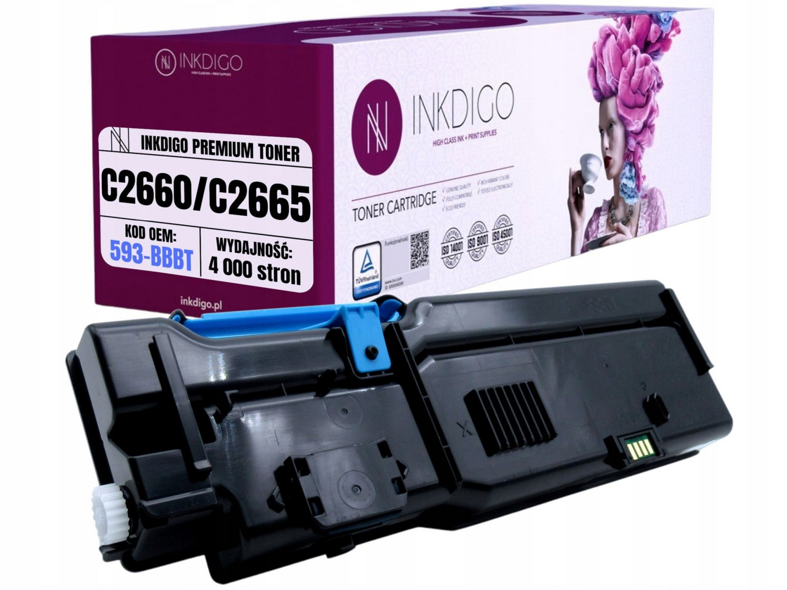 Toner náhradní 593-BBBT pro tiskárny pro Dell C2660dn C2665dnf