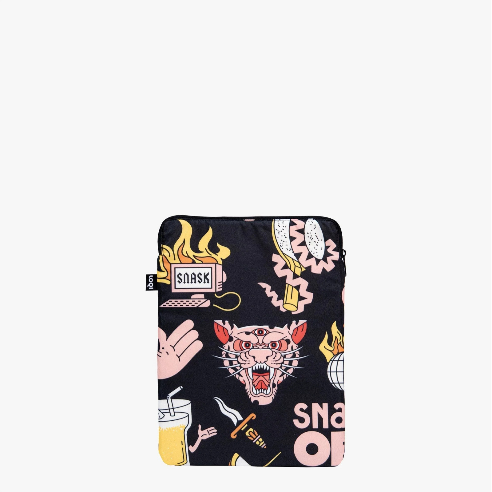 Taška na notebook Loqi Snask Tiger Snake Beer Black