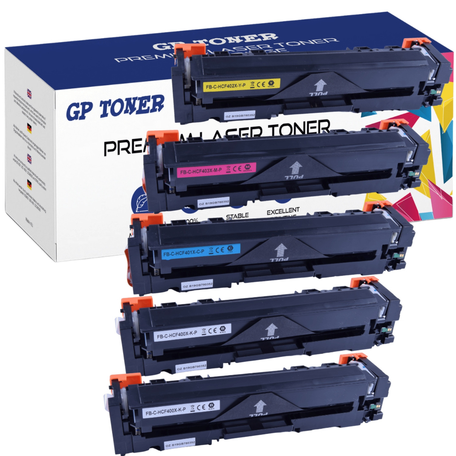 5x Toner Pro Hp Color Laserjet M274n CF400x
