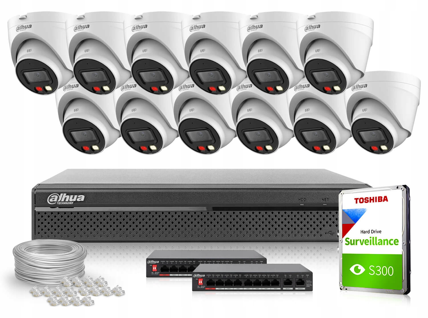 Monitorovací set 16x IPC-HDW1439V-A-IL-0280B 3.7Mpx Aplikace Dahua