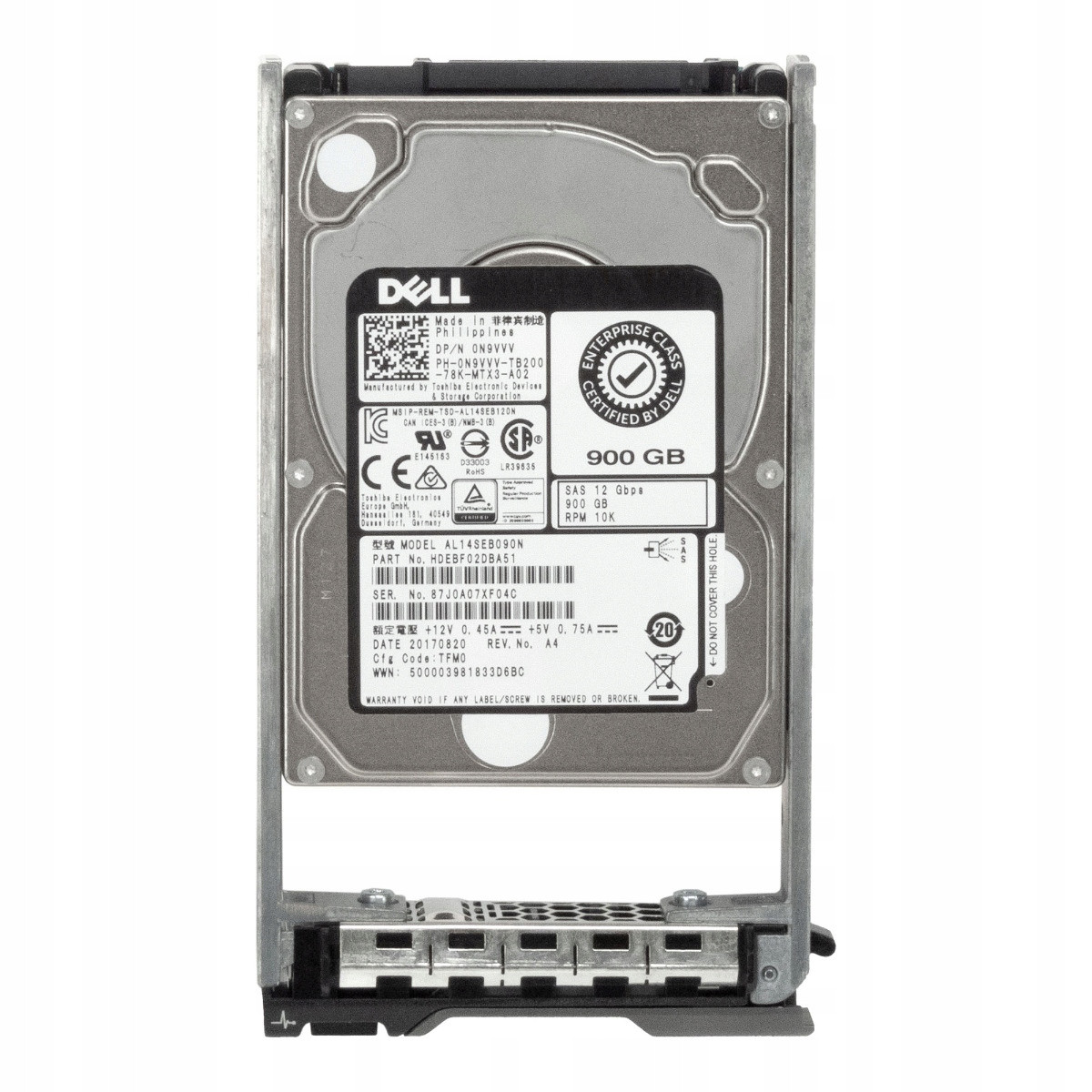 Dell 0N9VVV 900GB 10K 128MB SAS-3 2,5'' AL14SEB090N