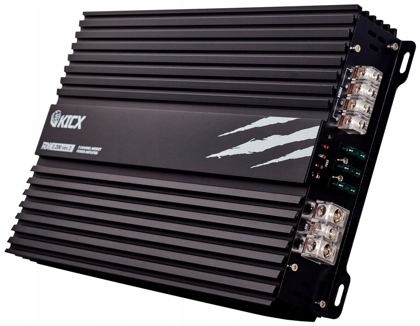 Kicx Rx 2.200 ver.2 Zesilovač 2 Kanálový 2x200/300W 600RMS Hi-Input Pilot