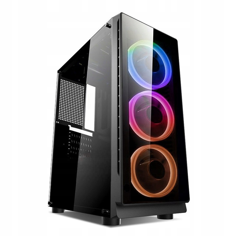 Duhové Rgb pouzdro VR6 Midi Tower, 3x 120mm Rgb