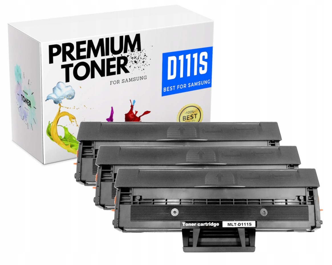 3x Velký Toner Pro Samsung Xpress M2020 M2020 M2022 M2026 M2070W MLT-D111S XL