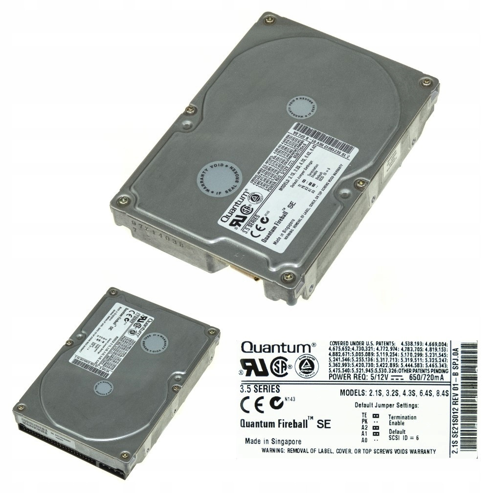 Quantum Fireball SE21S012 50-PIN 2,1GB 5400RPM 3,5''