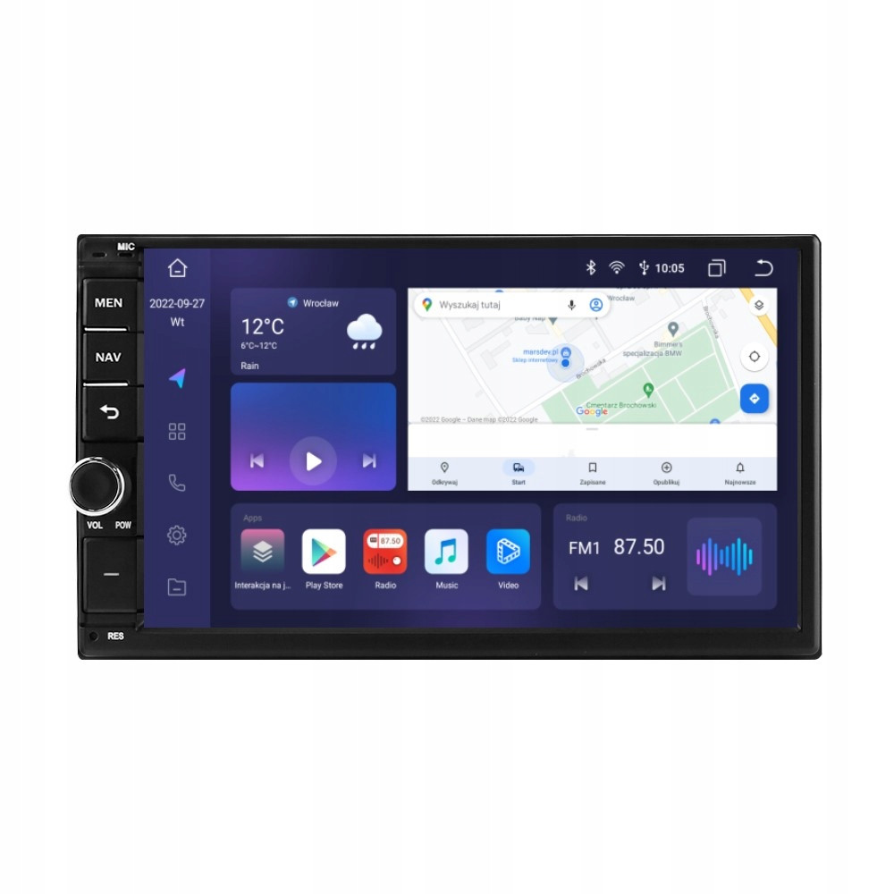 Univerzální Rádio 2DIN Navigace Android 3/32 Gb 8CORE Dsp Carplay Lte