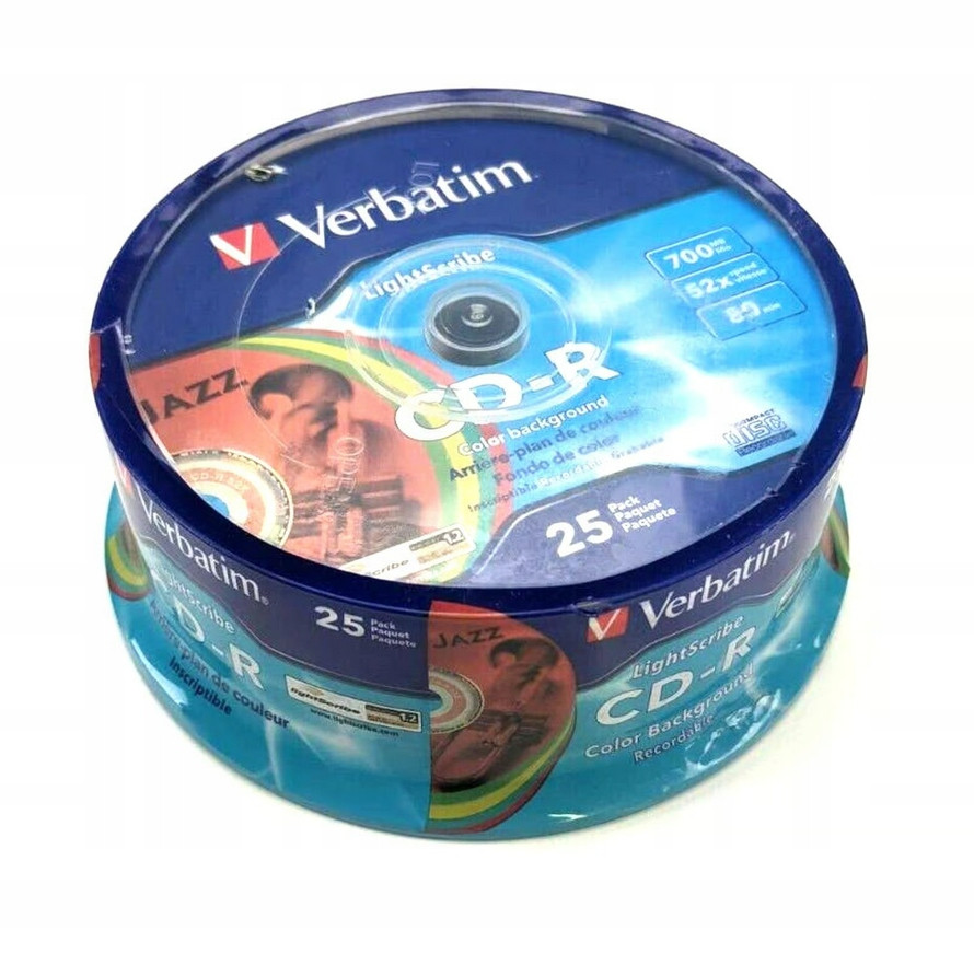 Verbatim Cd-r Lightscribe Color 25 Ks . krabice na dort