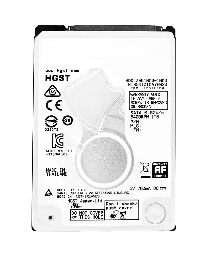 Pevný Disk Hgst HTS541010A7E630 1TB 2.5