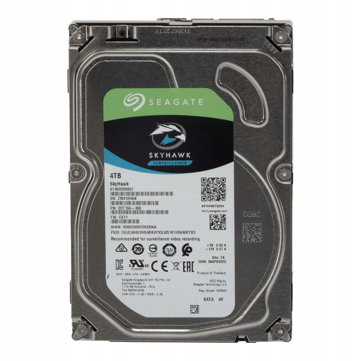 Seagate SkyHawk 4TB Sata III 5,9K 64MB 3,5'' ST4000VX007