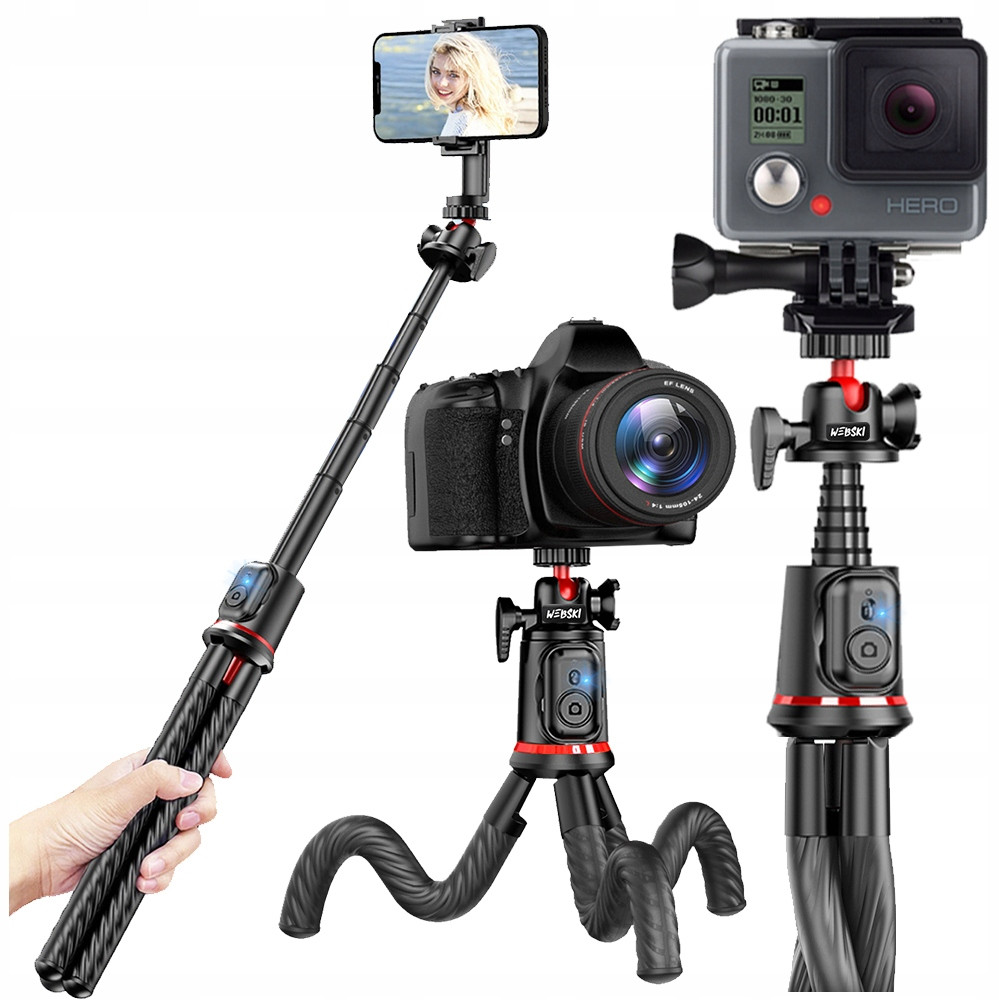 Selfie Tyč Flexibilní Tripod Pro Mobilní Telefon Stativ Hůl