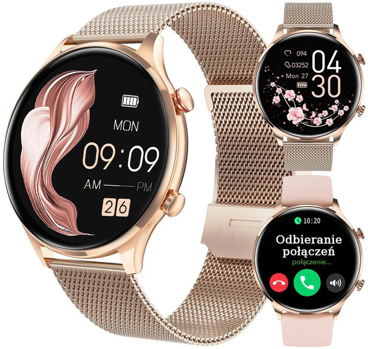 Chytré Hodinky Dámské Hodinky 2 Gen Polské Menu Připojení Sport Smart Watch