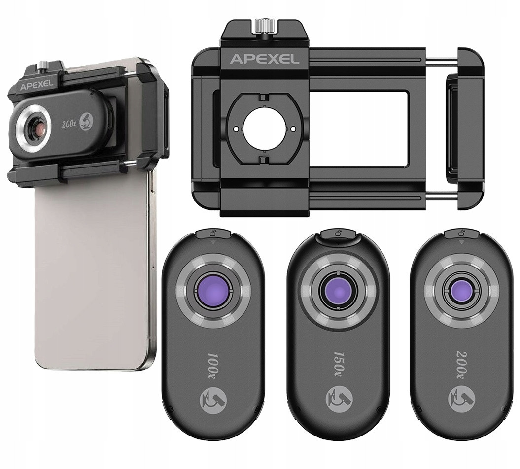 3x Objektiv Digitální Mikroskop 200x 150 x 100 x Cpl pro Smartphone