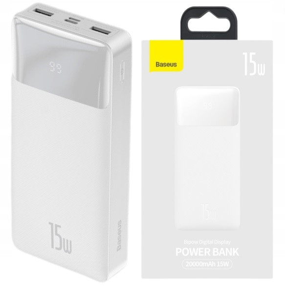 Powerbanka Baseus 20000MAH 3x Usb Usb-c 3A Pd 15W Prostorná Výkonná Rychlá