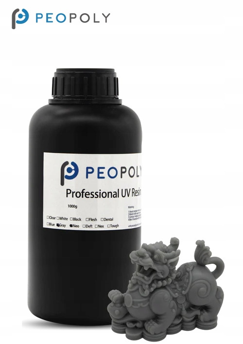 3D LCD pryskyřice Neo Resin by Peopoly Šedá 1kg