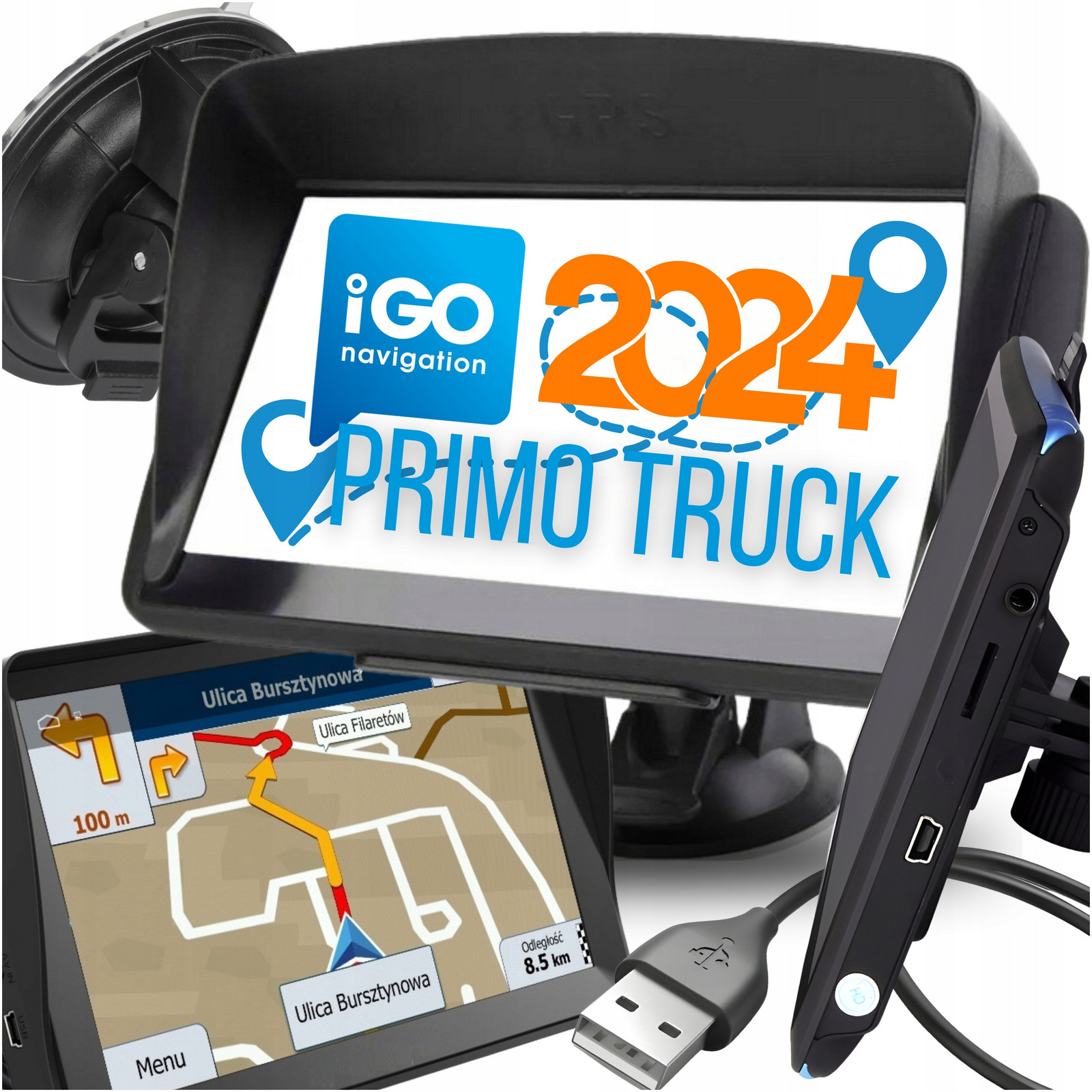 Gps Navigace 7 Těžká iGO Primo Tir Bus Taxi Osobní Truck Mapy