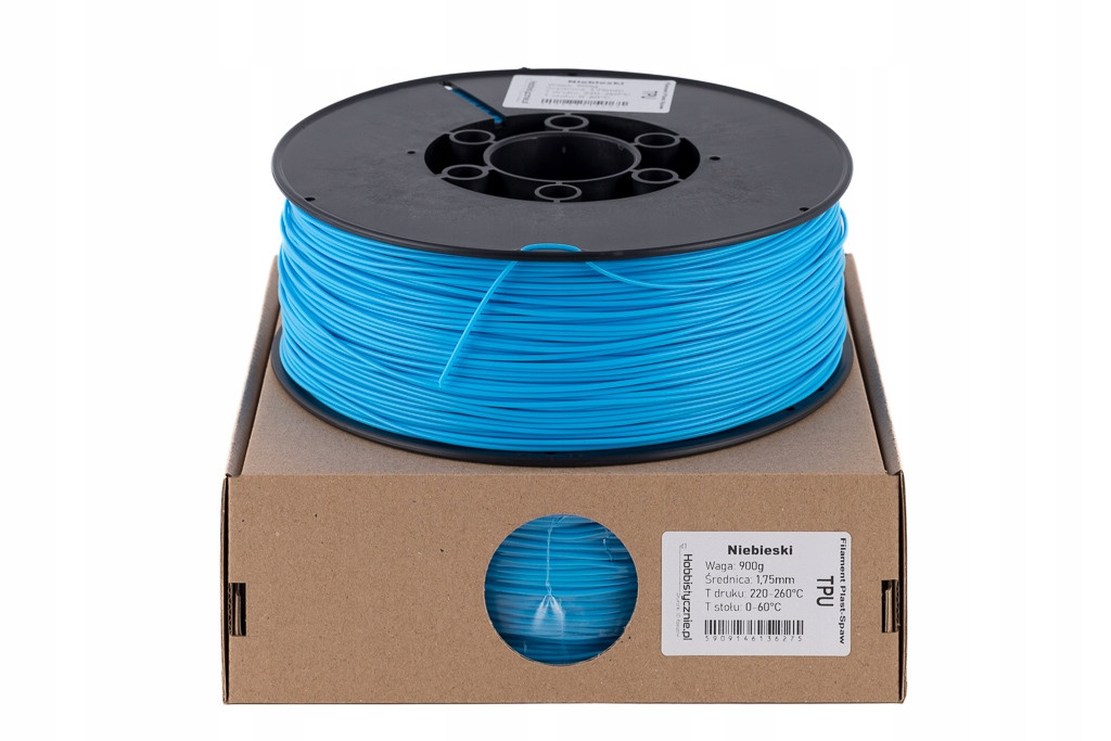 Filament PlastSpaw Tpu Modrá Flex Blue 0,9kg 1,75mm Gumový filament