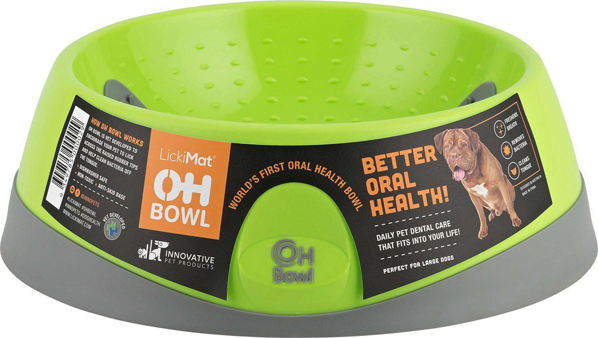 Licki Mat Dog Bowl Oral Hygiene Bowl L Green a 27X9CM