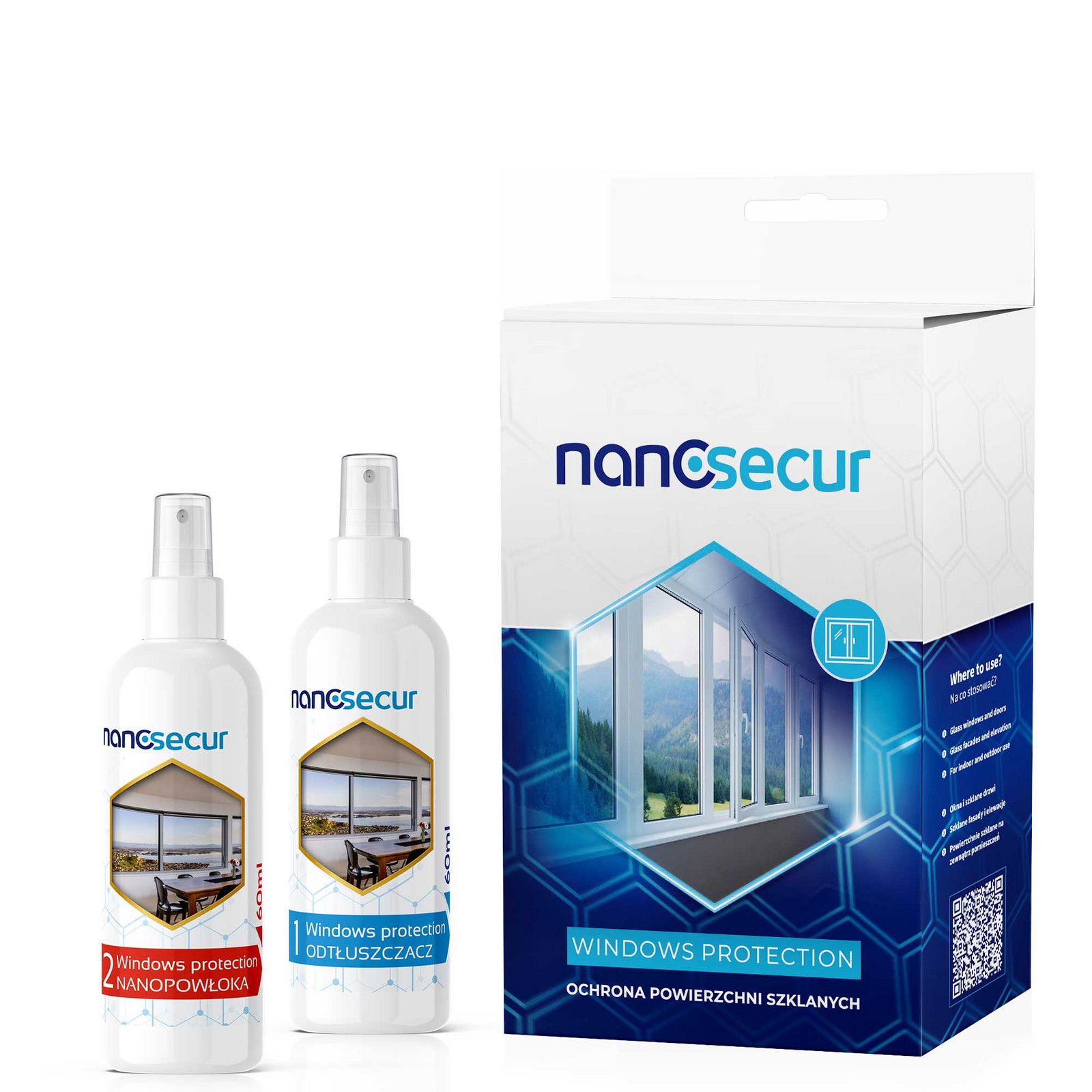 Nanopovlak na okna, skla , fasády Nanosecur 60 Ml