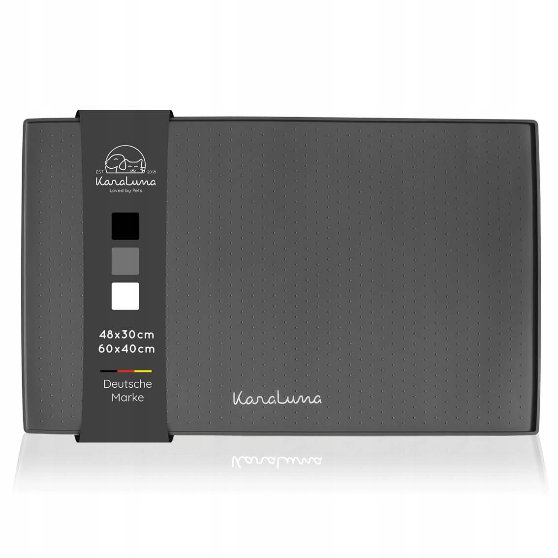 Karaluna Premium Silikonová podložka pod misku 60x40 cm Šedá Pro zvířata