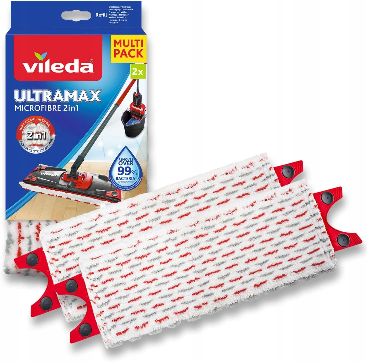Vložka Do Mopu Vileda Ultramax Turbo Do plochého mopu 1-2 Spray 2 ks