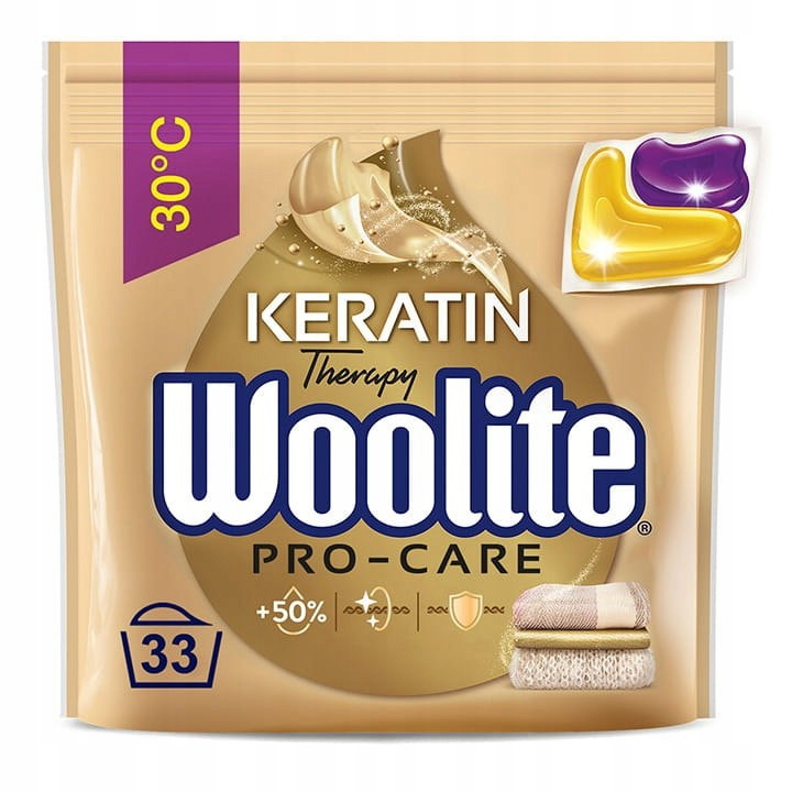 Woolite Gelové kapsle na praní s keratinem Pro-Care 33 ks