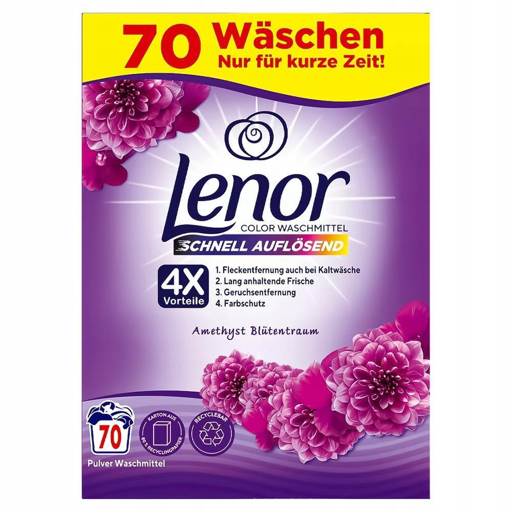 Lenor Amethyst 70 praní 4,2kg německý prášek na barevné prádlo