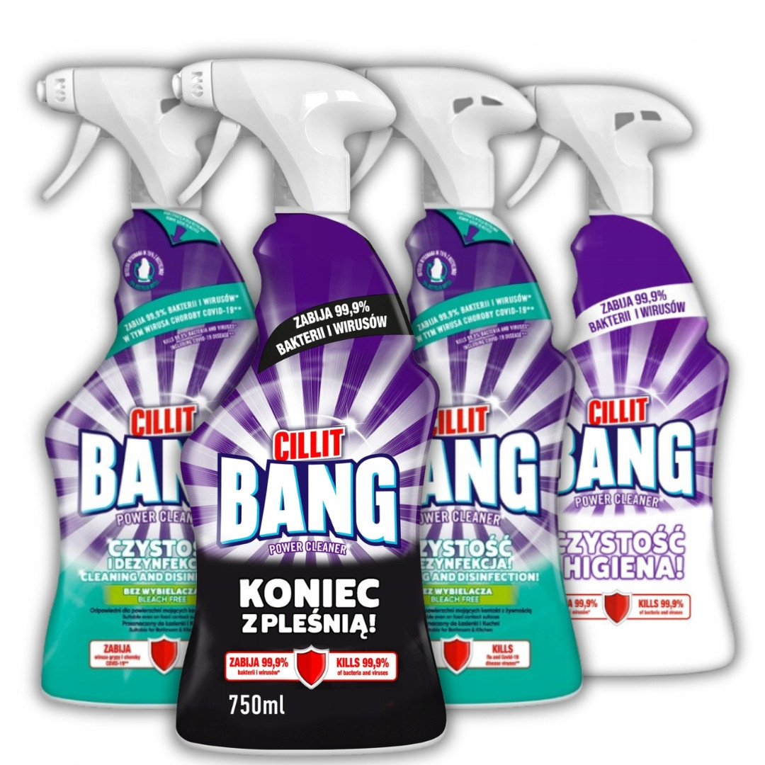 Cillit Bang Spray Čisticí prostředky Mix 750ml x4