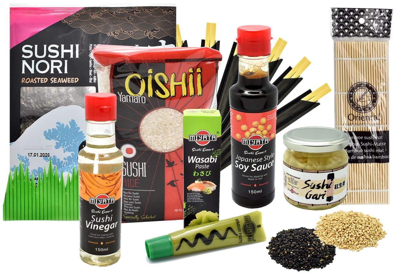 Sada na výrobu sushi obsahuje 11 základních produktů