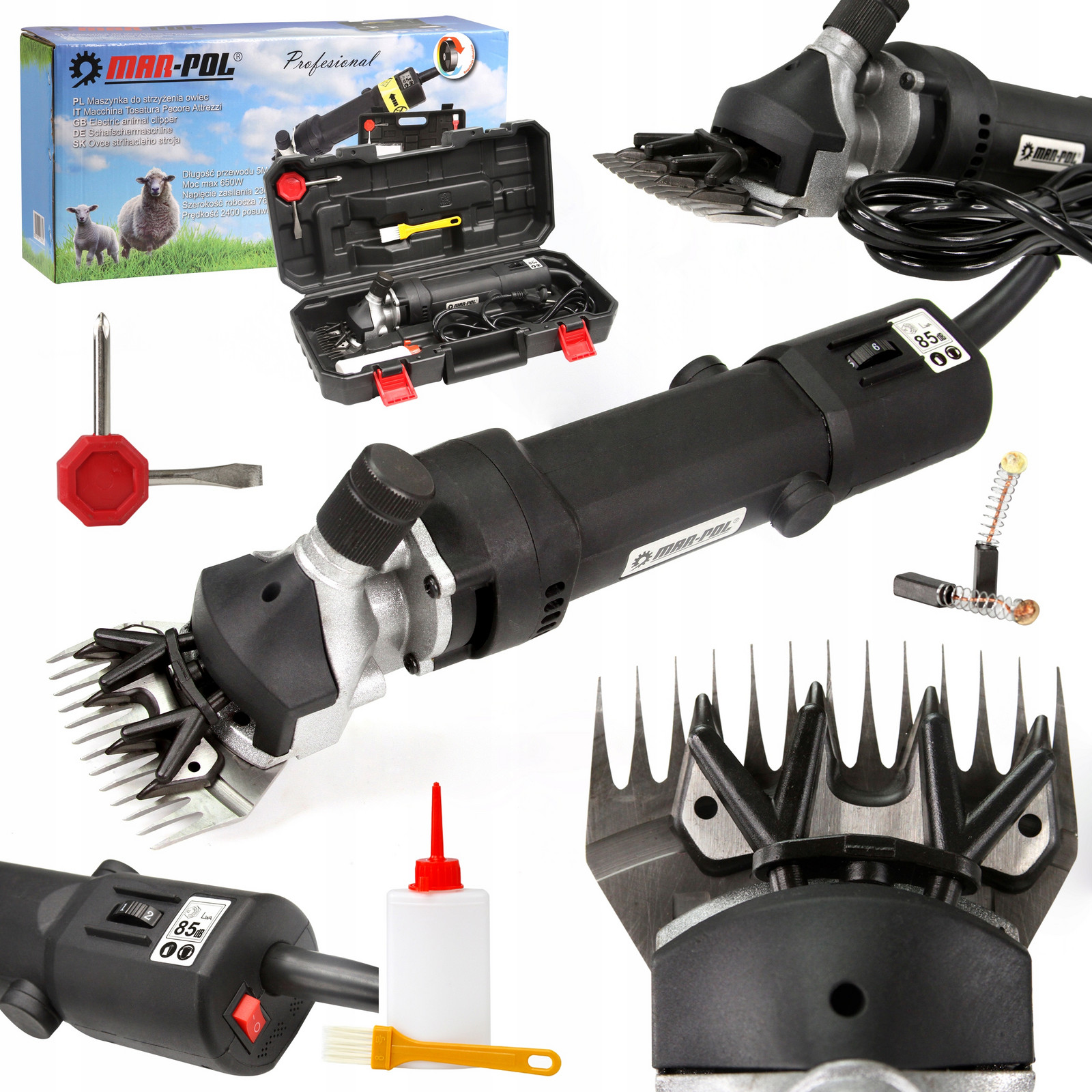 Zastřihovač Zvířat Psů Ovcí Koní plynulý Nastavení 700W