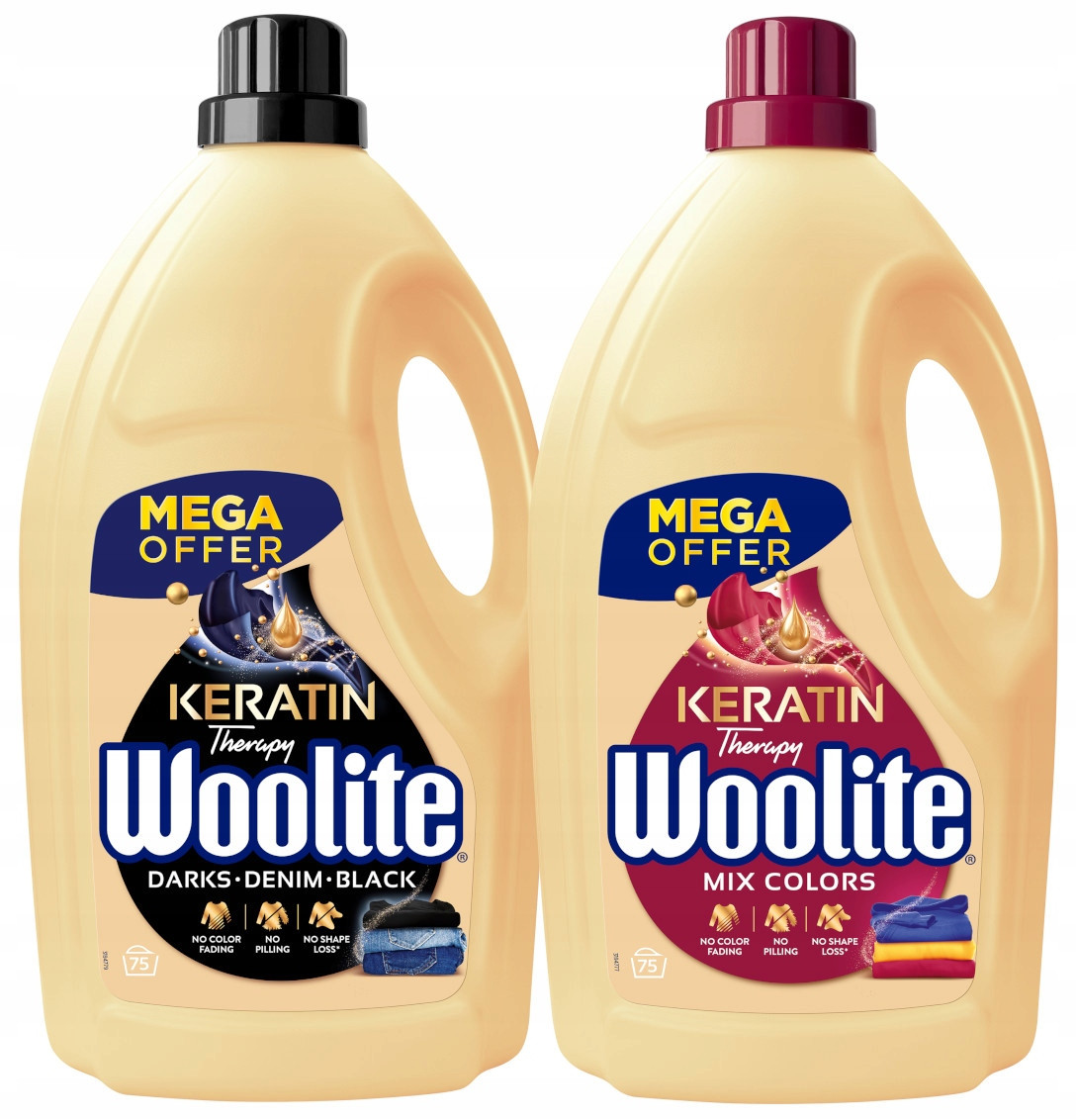 Woolite Tekutý prací prostředek Color Dark Set 2x4,5L