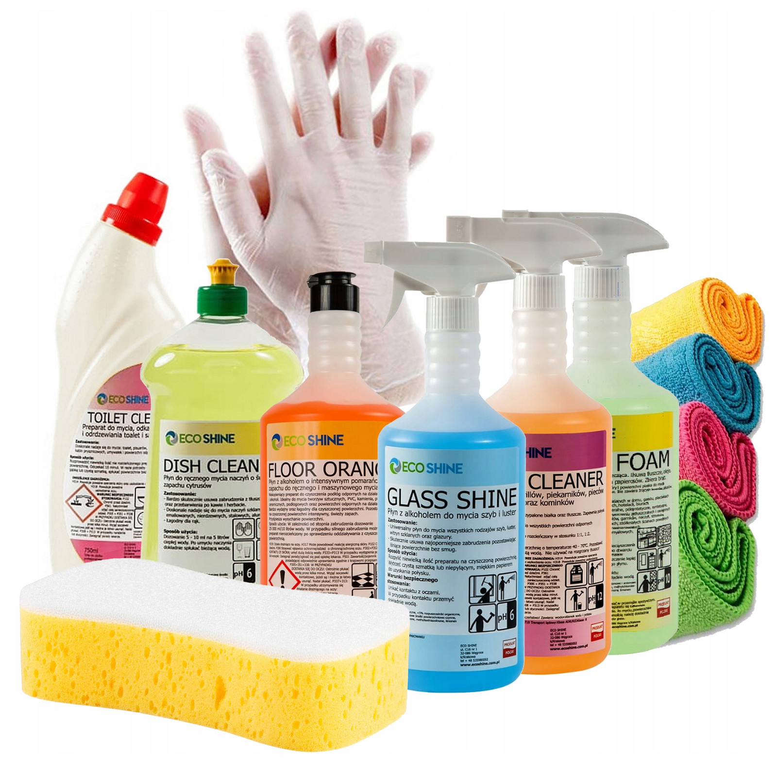 Čištění multifunkční prostředky pro úklid domácnosti kuchyně Set EcoShine