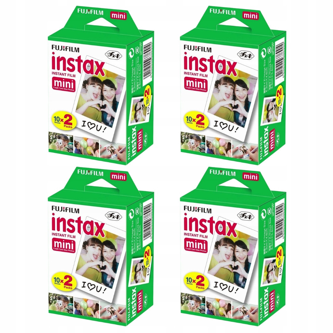 Náplně Instax Mini 4x20kusů 80 Fotografií Film Fujifilm 11 12 Evo Tiskárna Link
