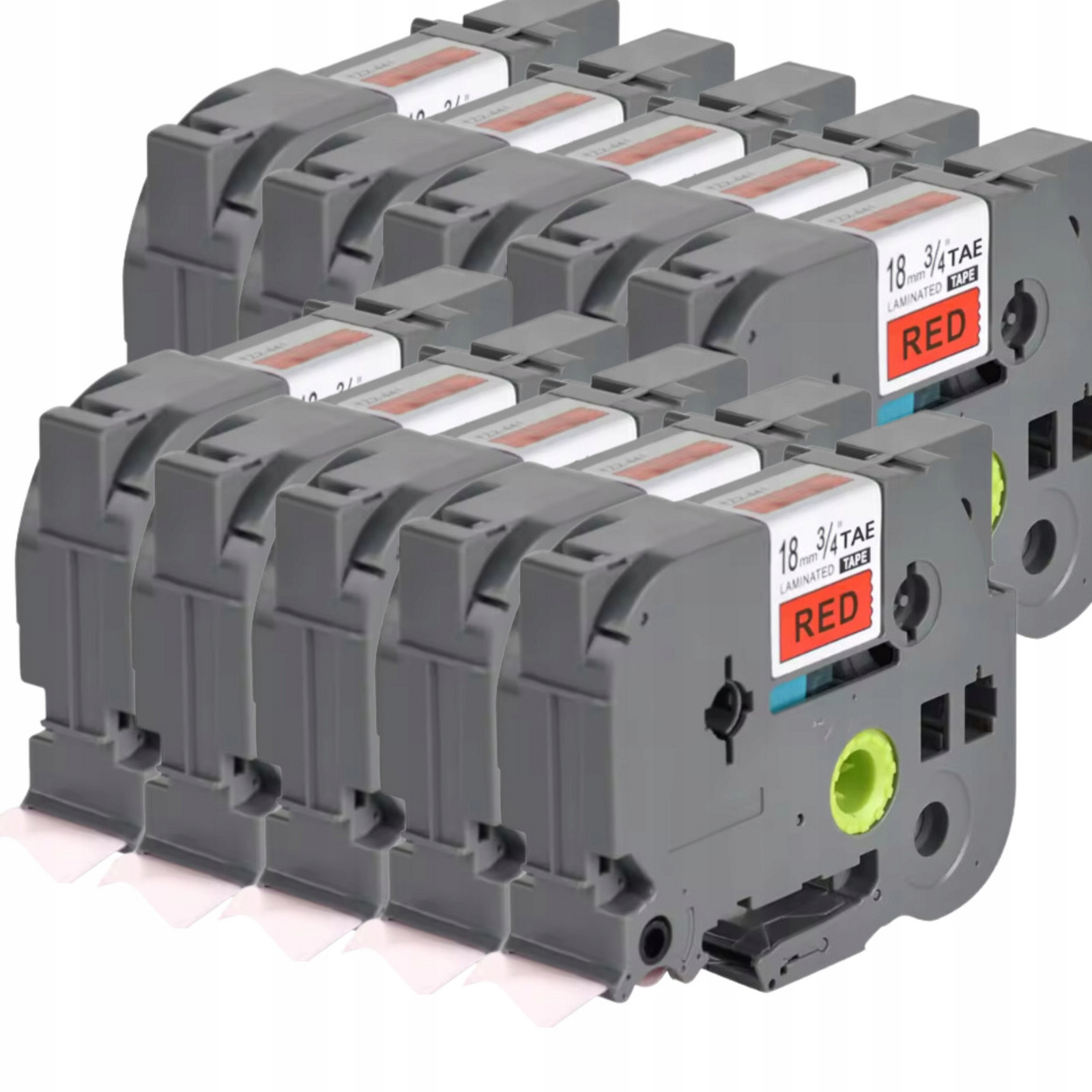 10x Páska pro Brother TZ-411 Černá na Červené Odolná a Spolehlivá