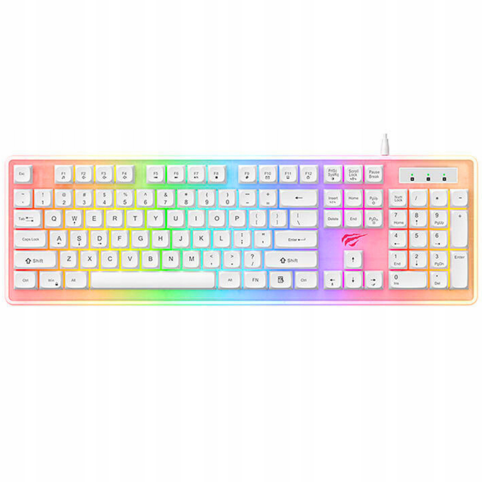 Herní Membránová Klávesnice Havit KB876L Rgb Podsvícení