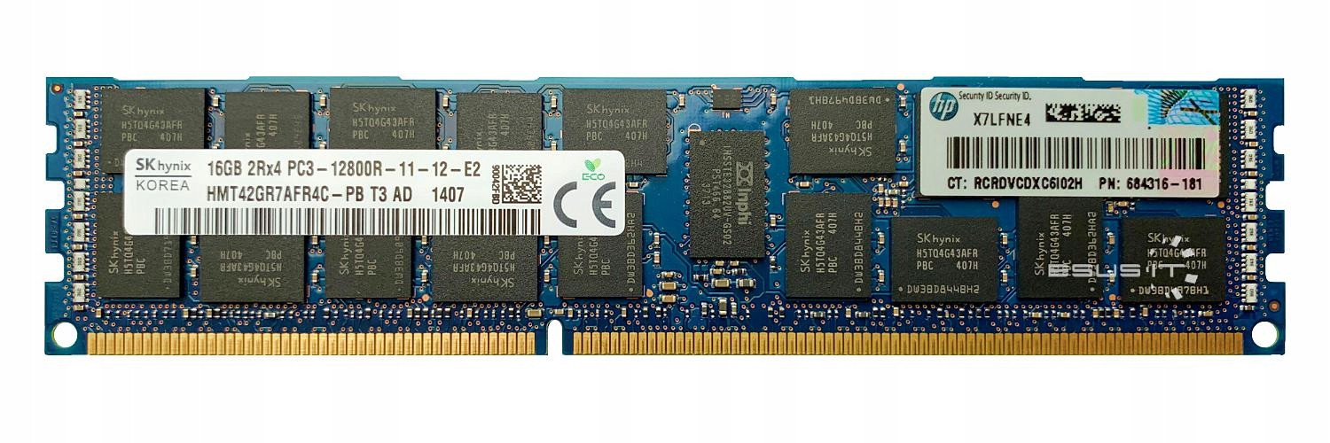 Ram 16GB Hynix DDR3 Ecc Reg 1600MHz 684066-B21