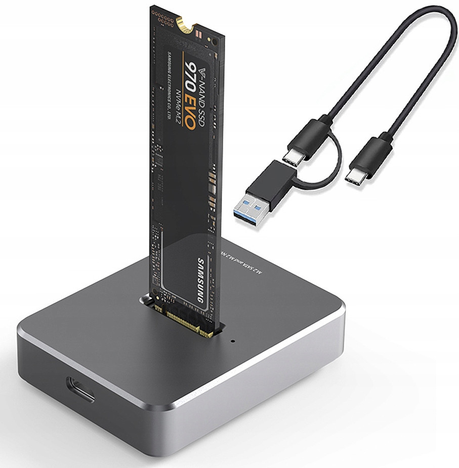 Pouzdro Adaptér Ssd M2 NVMe PCIe 2V1 Usb 3.0 Usb-c 10 Gbs Kapsa m.2