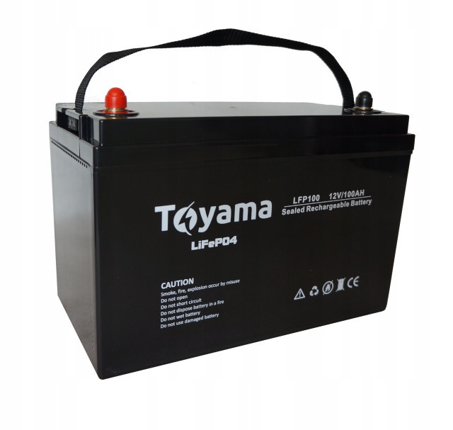 Akumulátor Lithiová LiFePO4 Toyama LFP100-12V 100Ah 11KG Bms