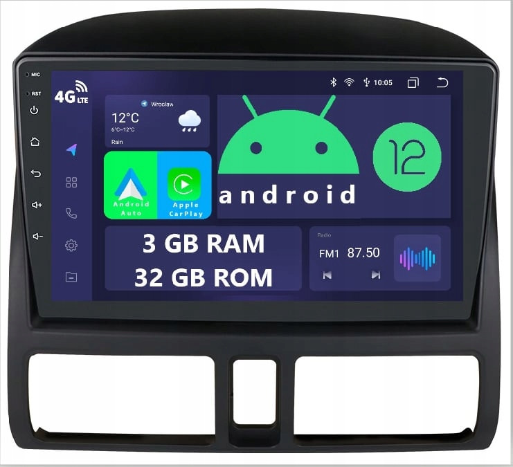 Navigace Rádio 2DIN Android Honda Crv Cr-v 2 II 3/32 Gb Dsp Carplay Lte