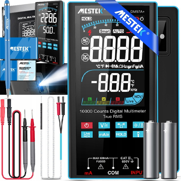 Měřič Automat Slim 9999 Mestek DM97A+ Temp Ncv