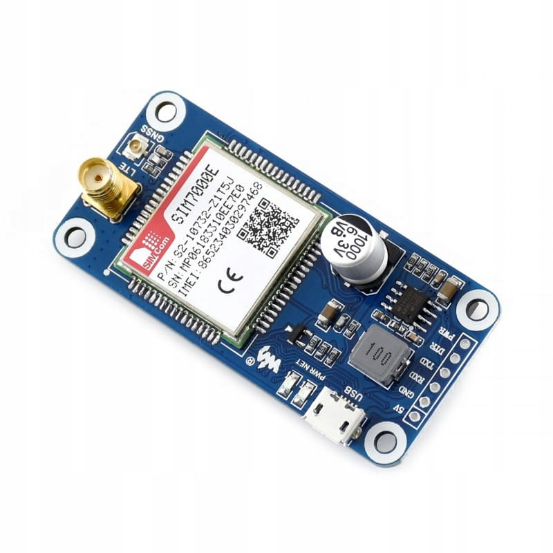 Hat pro Raspberry Pi SIM7000E NB-IoT eMTC Edge Gprs Gnss Gps