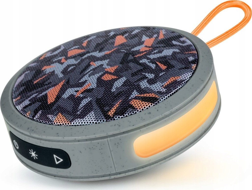 Big Ben Bluetooth reproduktor Party Nano Podsvícení 15W Camo Šedá Oranžová