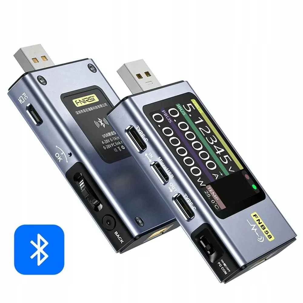 Fnirsi FNB58 měřič portu Usb Typ-C s Bluetooth