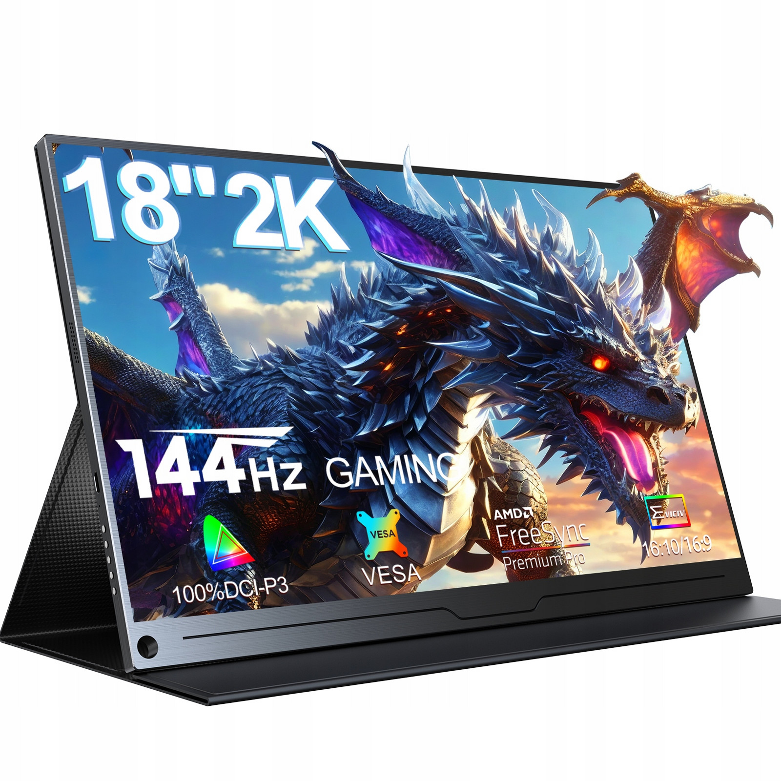 Přenosný monitor Gamingowy Uperfect 18“ 144Hz 100%DCI-P3 Ips 2560*1600 Ips