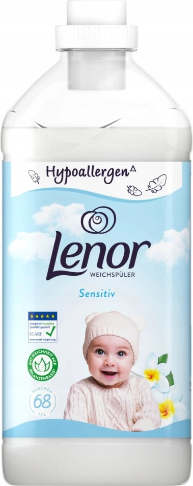 Lenor Sensitive bílá aviváž pro děti a alergiky 68 praní 1,7l