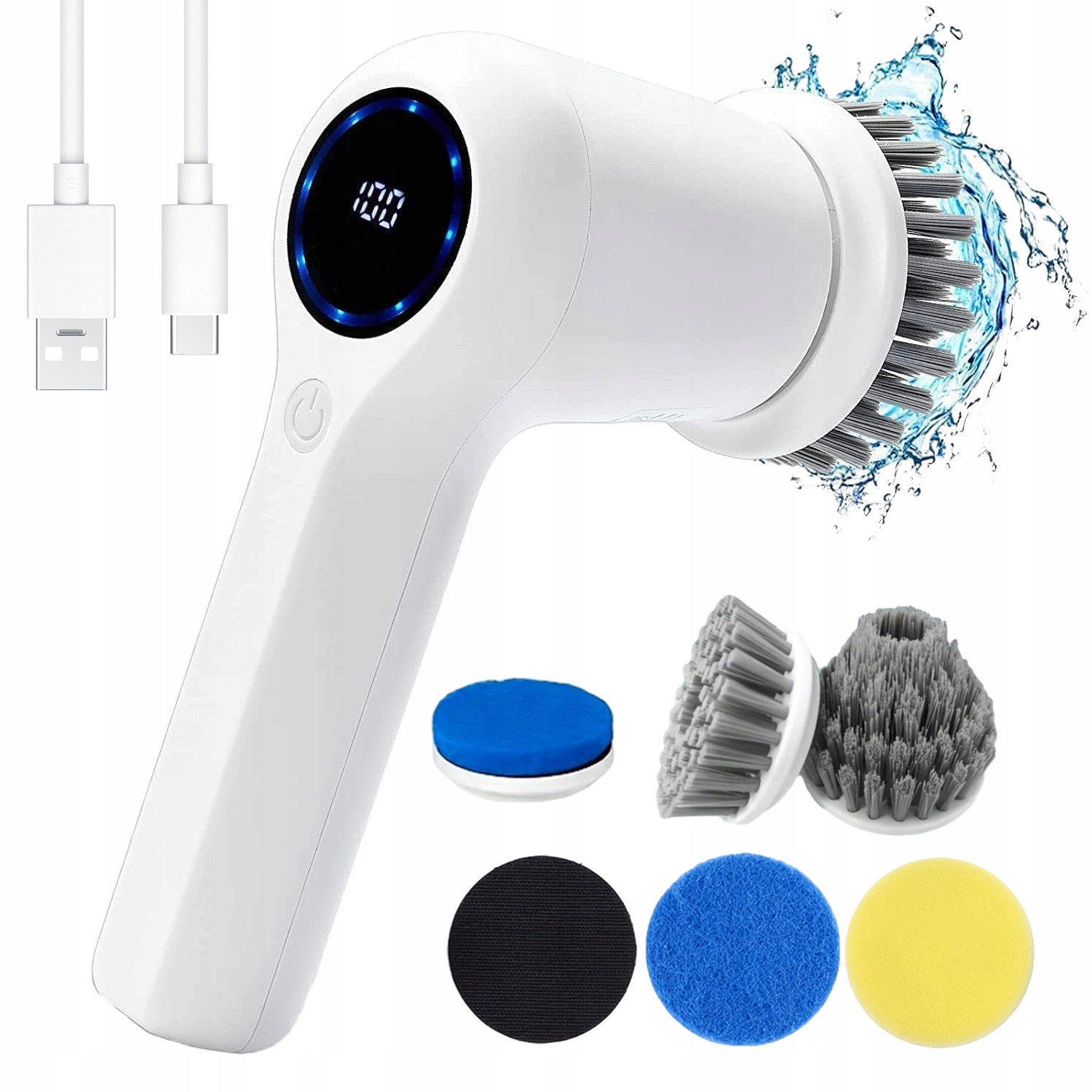 Mop Elektrický čisticí kartáč na dlažbu vany