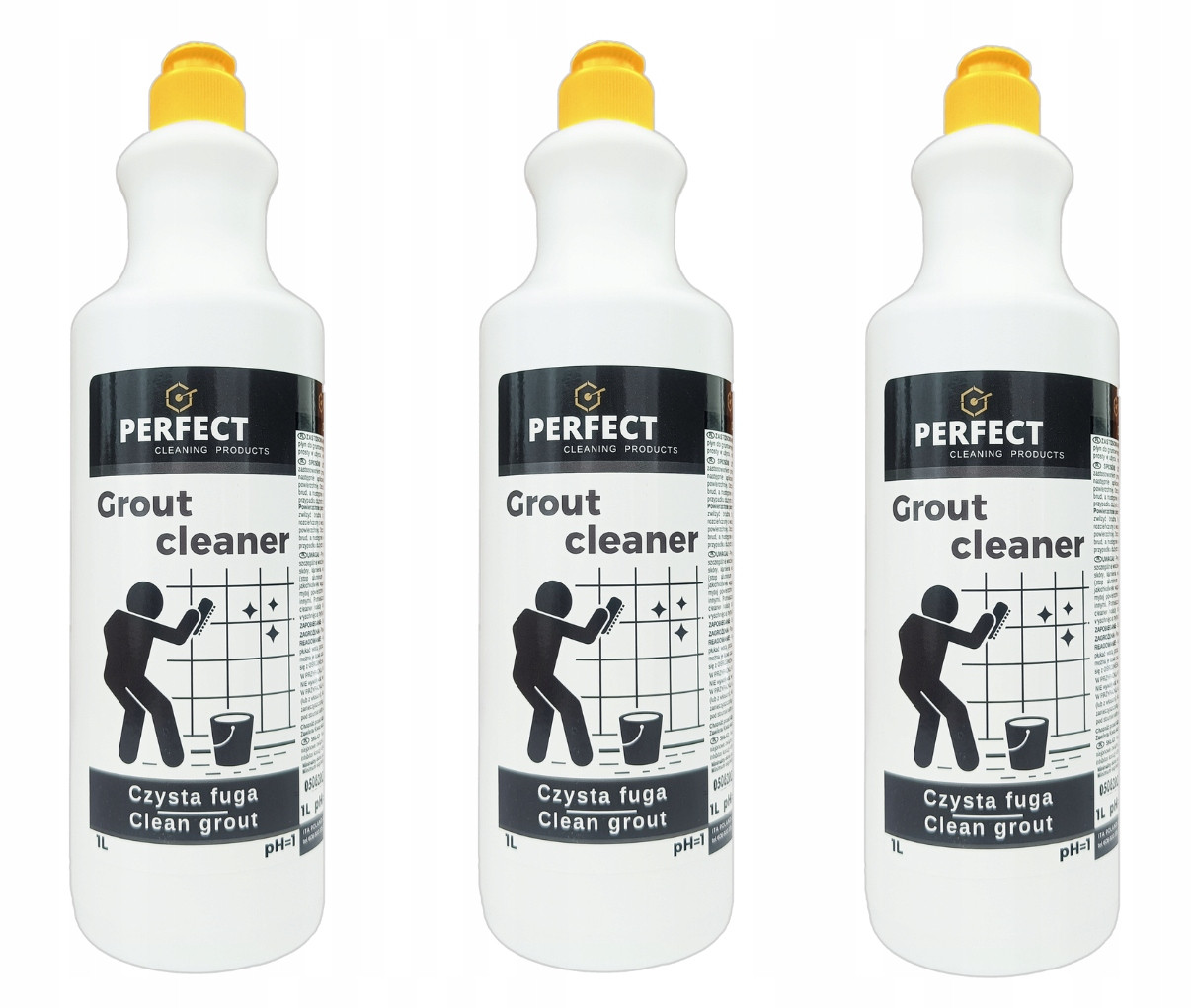 4xPŘÍPRAVEK Kapalina Pro Důkladné Čištění Spár Čistá Spára 1L Grout Cleaner